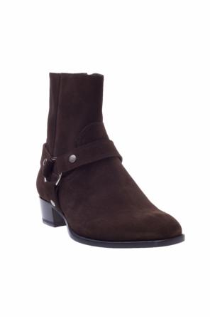 'classic wyatt suede ankle boots, zdjęcie 2 'classic wyatt suede ankle boots od Saint Laurent